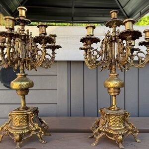 Elegant Gold Candelabra Set